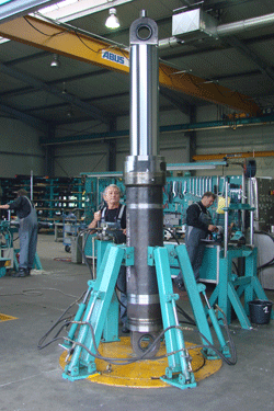 Vertikalmontage mit Industriezylinder